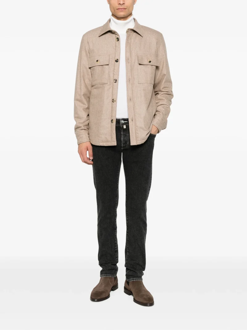 Jacheta Jacob Cohen Button-Up Chest-Pocket bej - imagine 4