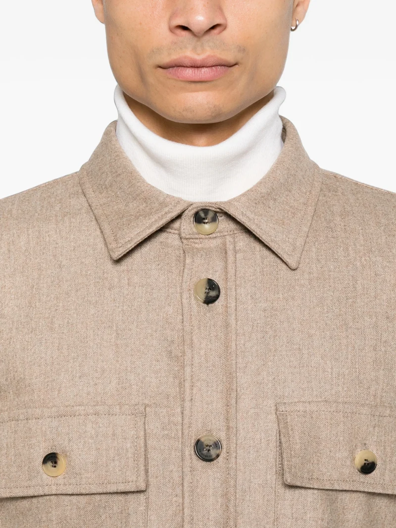 Jacheta Jacob Cohen Button-Up Chest-Pocket bej - imagine 5