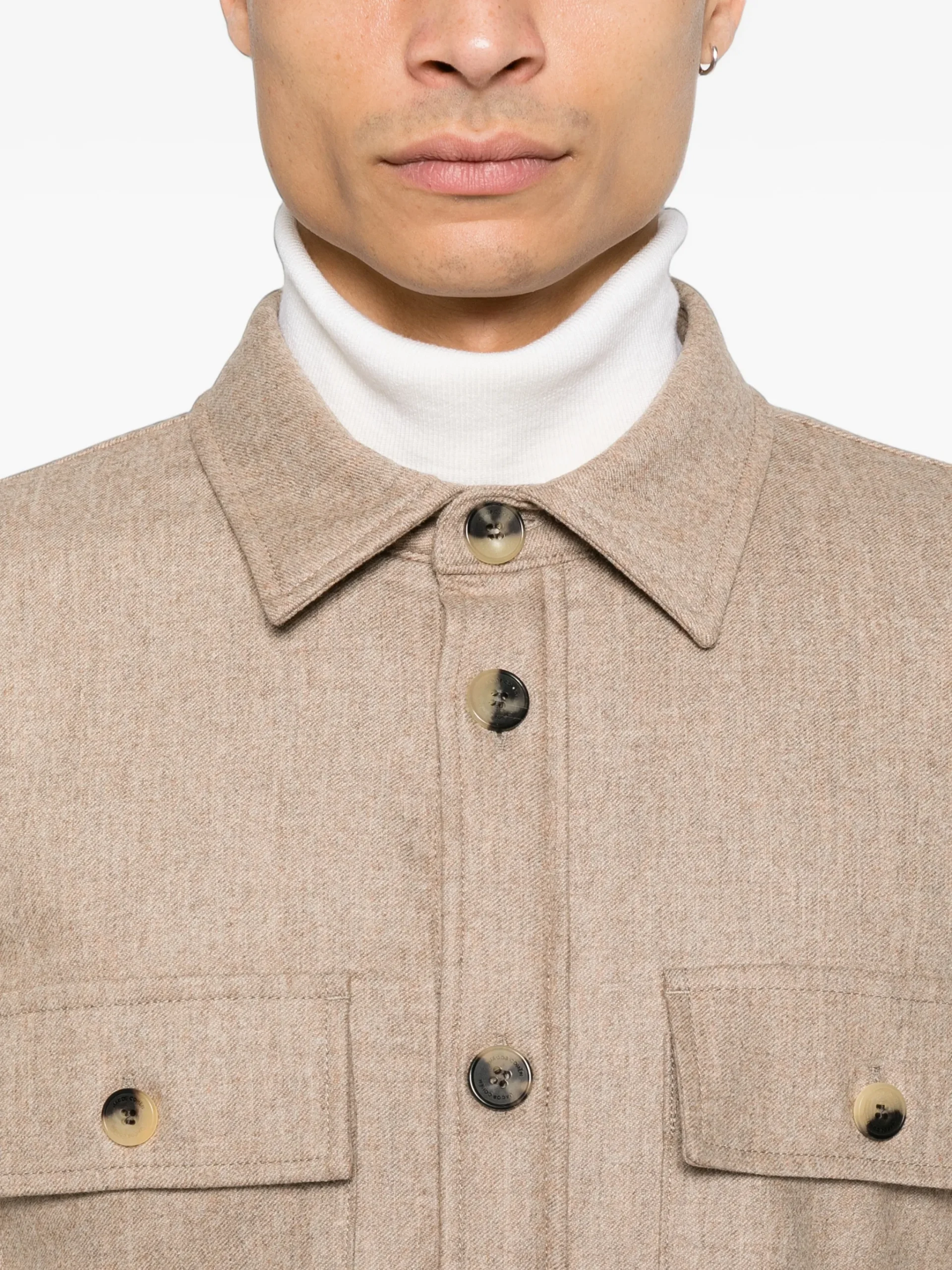 Jacheta Jacob Cohen Button-Up Chest-Pocket bej - imagine 5