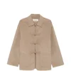 Jacheta Rohe Double-Faced Wool Pankou Closure maro