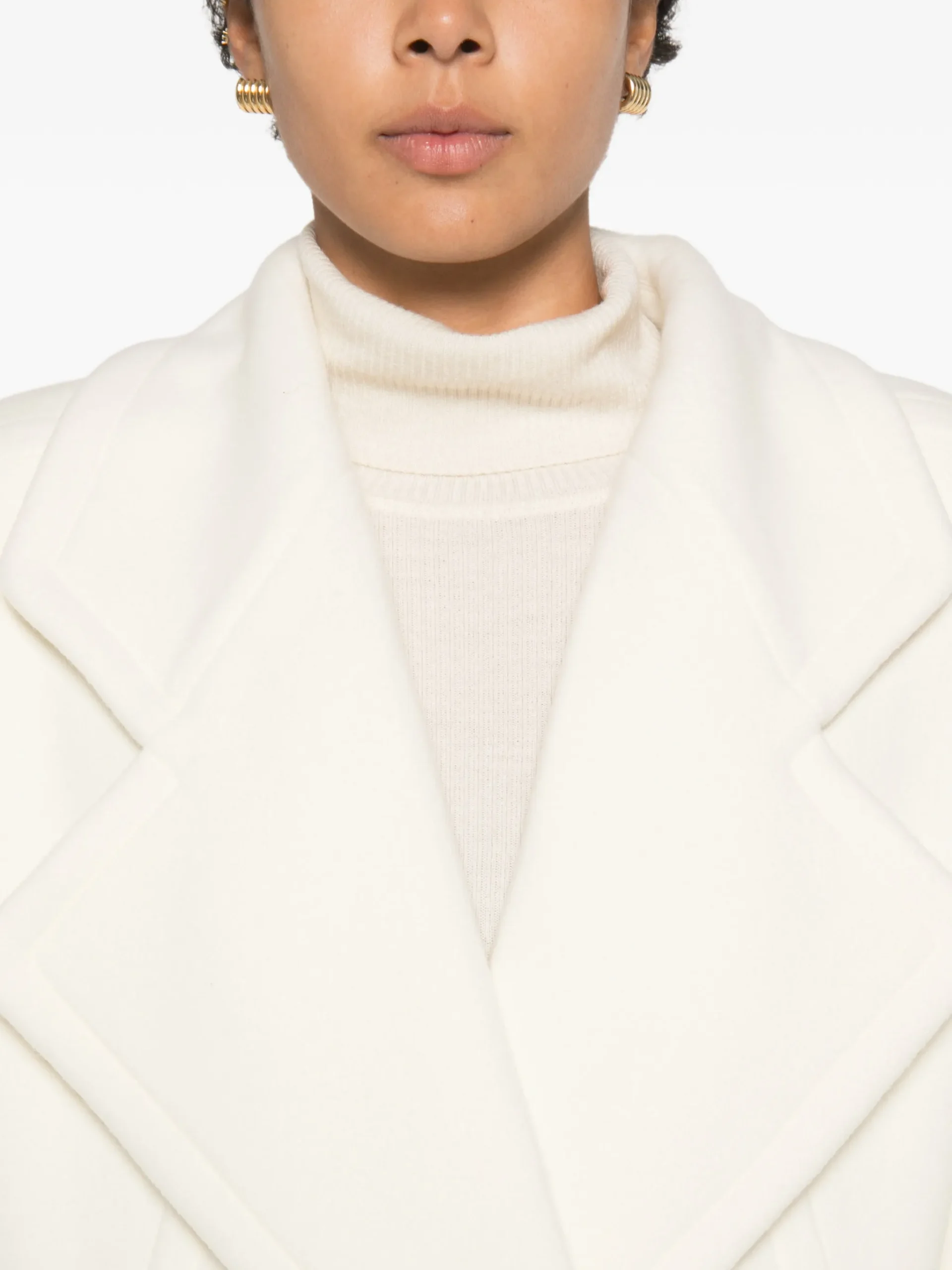 Jacheta Stella McCartney Double-Breasted crem - imagine 5