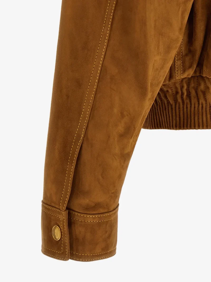 Jacheta Versace Medusa Suede maro - imagine 4