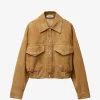 Jacheta Versace Suede-Effect Leather camel