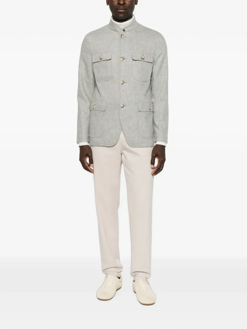 Jachete Gran Sasso Button-up Wool gri - imagine 4