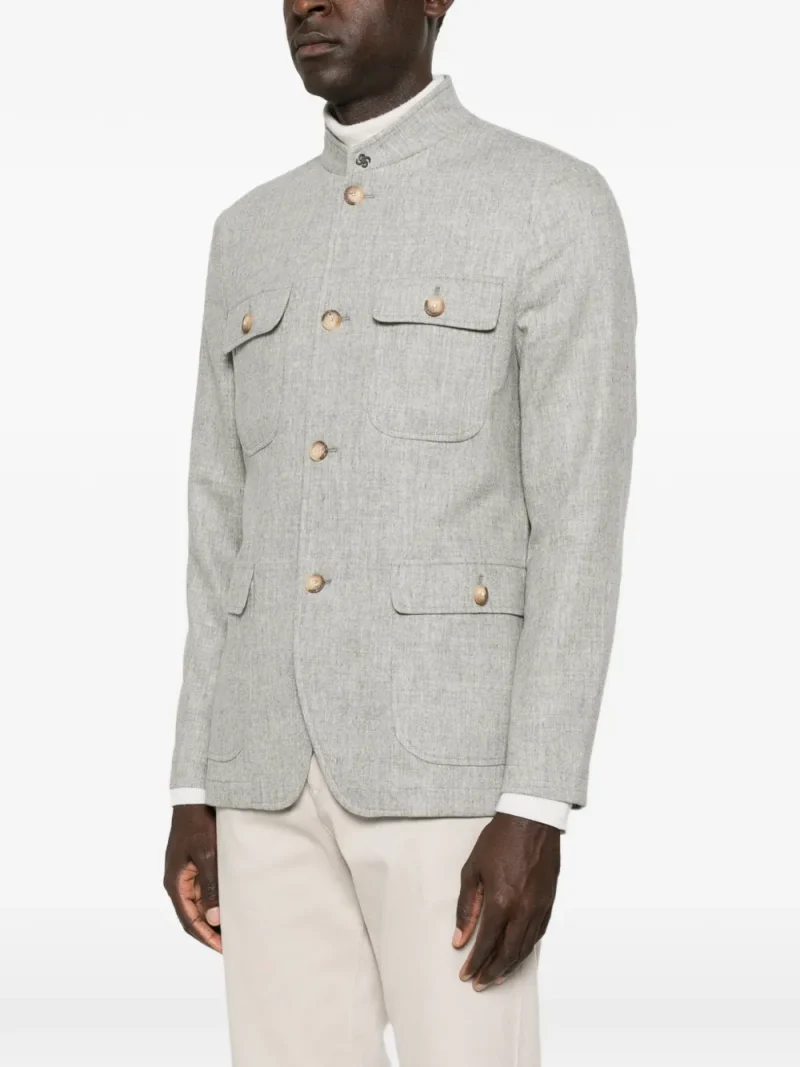 Jachete Gran Sasso Button-up Wool gri - imagine 3