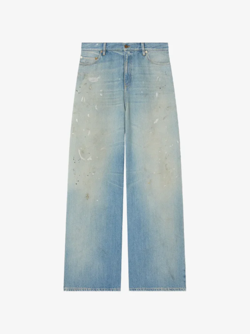 Jeans Golden Goose Golden Embroidered Logo albastru