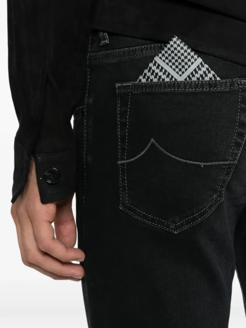 Jeans Jacob Cohën Nick Slim negru - imagine 5