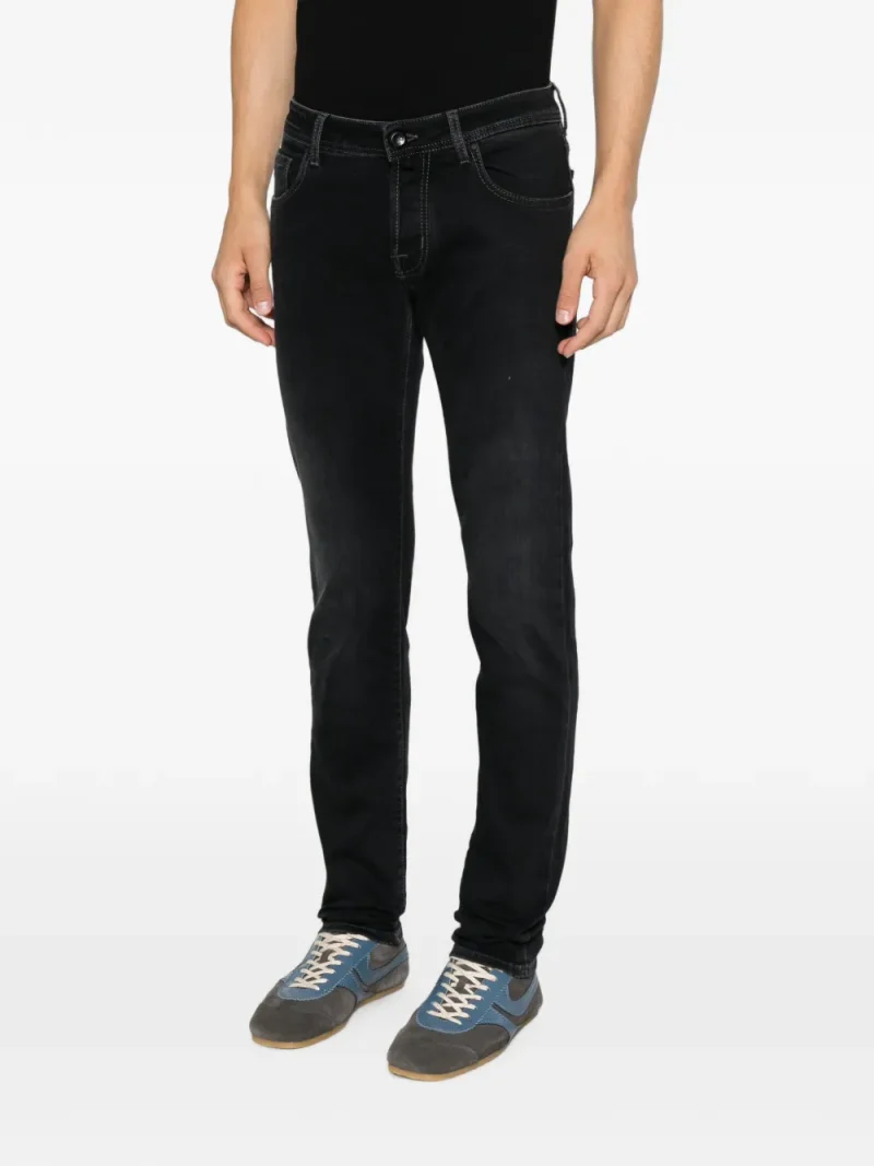 Jeans Jacob Cohën Nick Slim negru - imagine 3