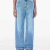 Jeans Rohe Bruun Wide-Leg albastru