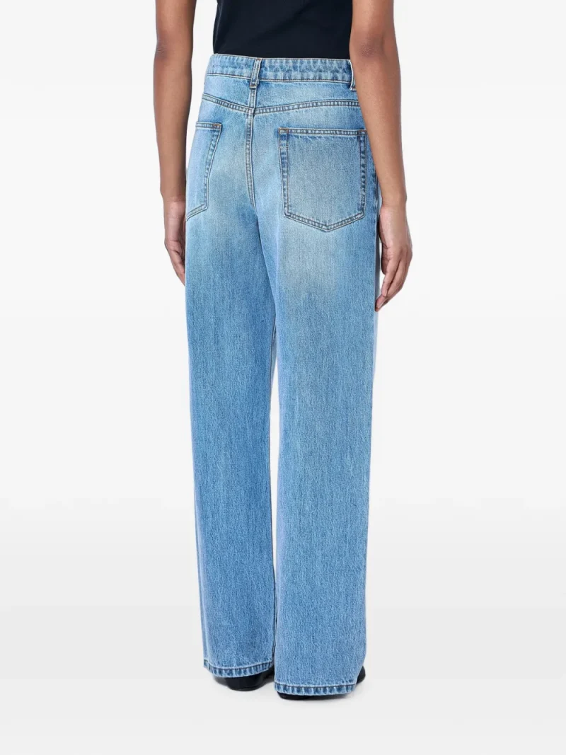 Alternative view of Jeans Rohe Bruun Wide-Leg albastru