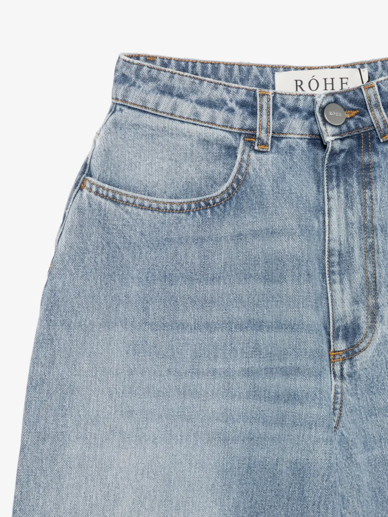 Jeans Rohe Sculptural Button-Fastening albastru - imagine 3