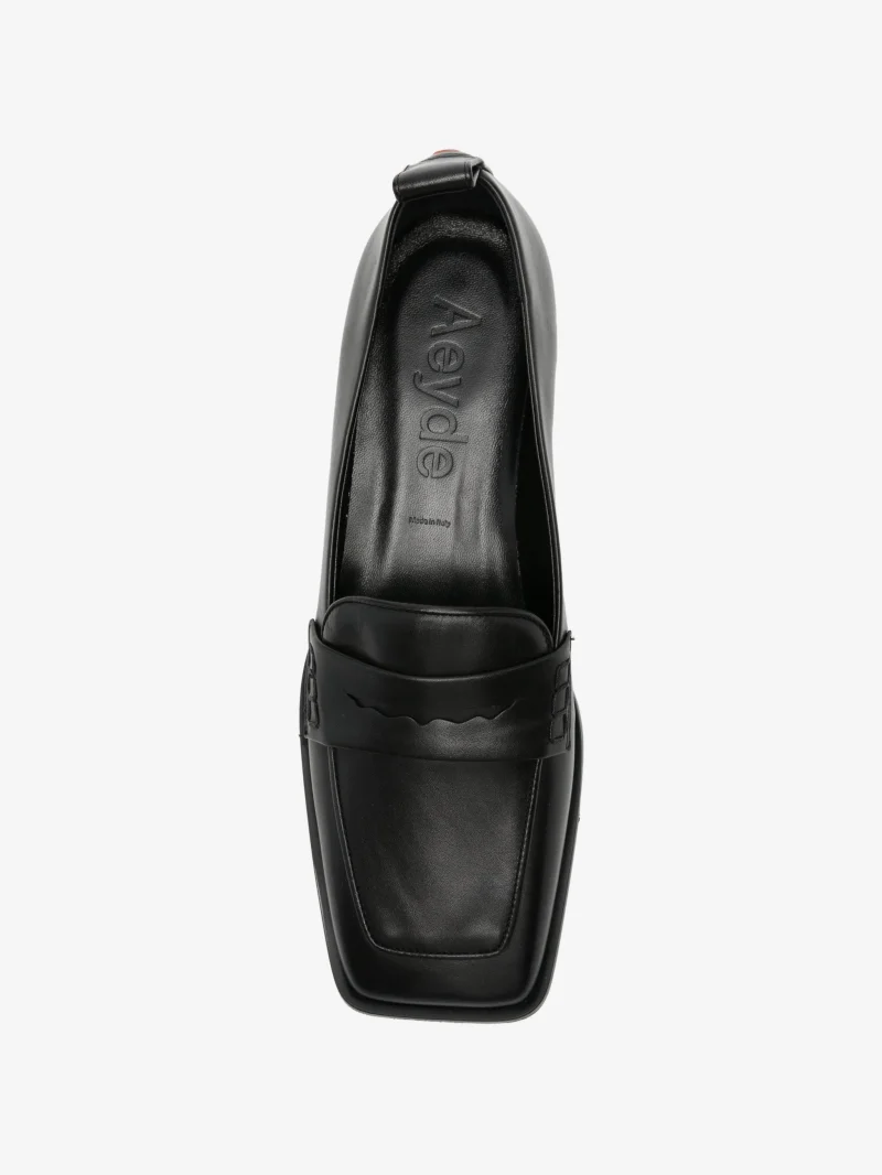 Loafers Aeyde Blake Square-Toe negru - imagine 4