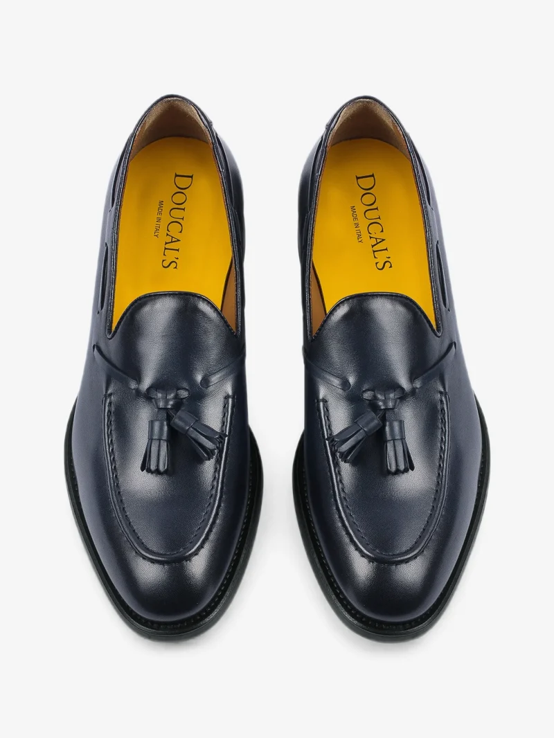 Loafers Doucal's Tassel-Detail Leather bleumarin - imagine 3