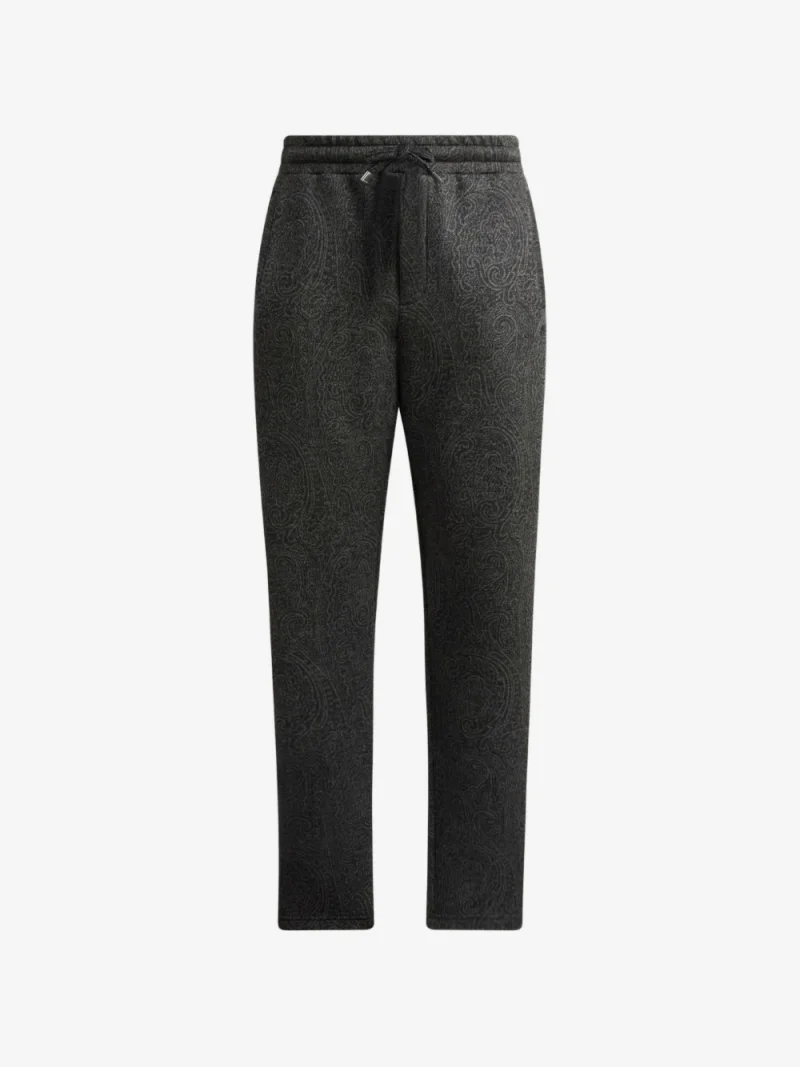 Pantaloni ETRO Arnica-Motif Jacquard Track gri