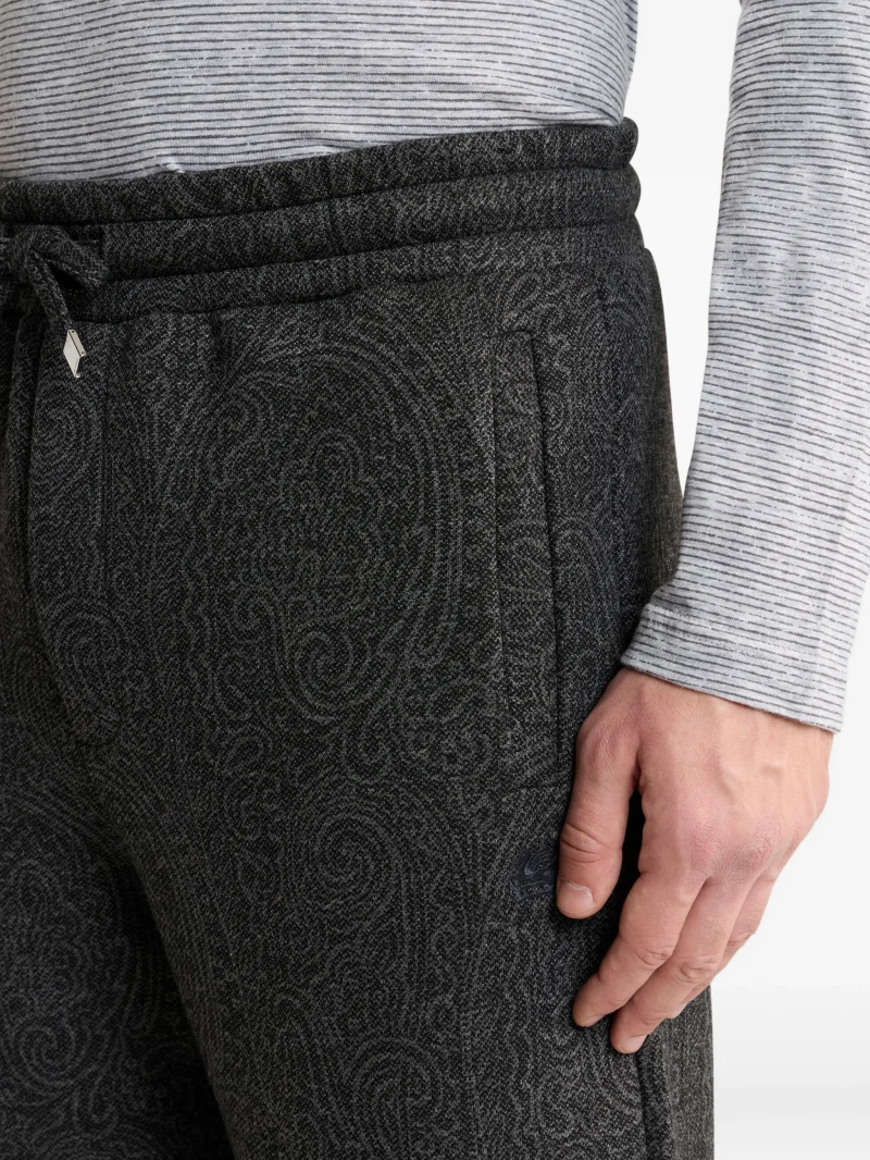 Pantaloni ETRO Arnica-Motif Jacquard Track gri - imagine 5