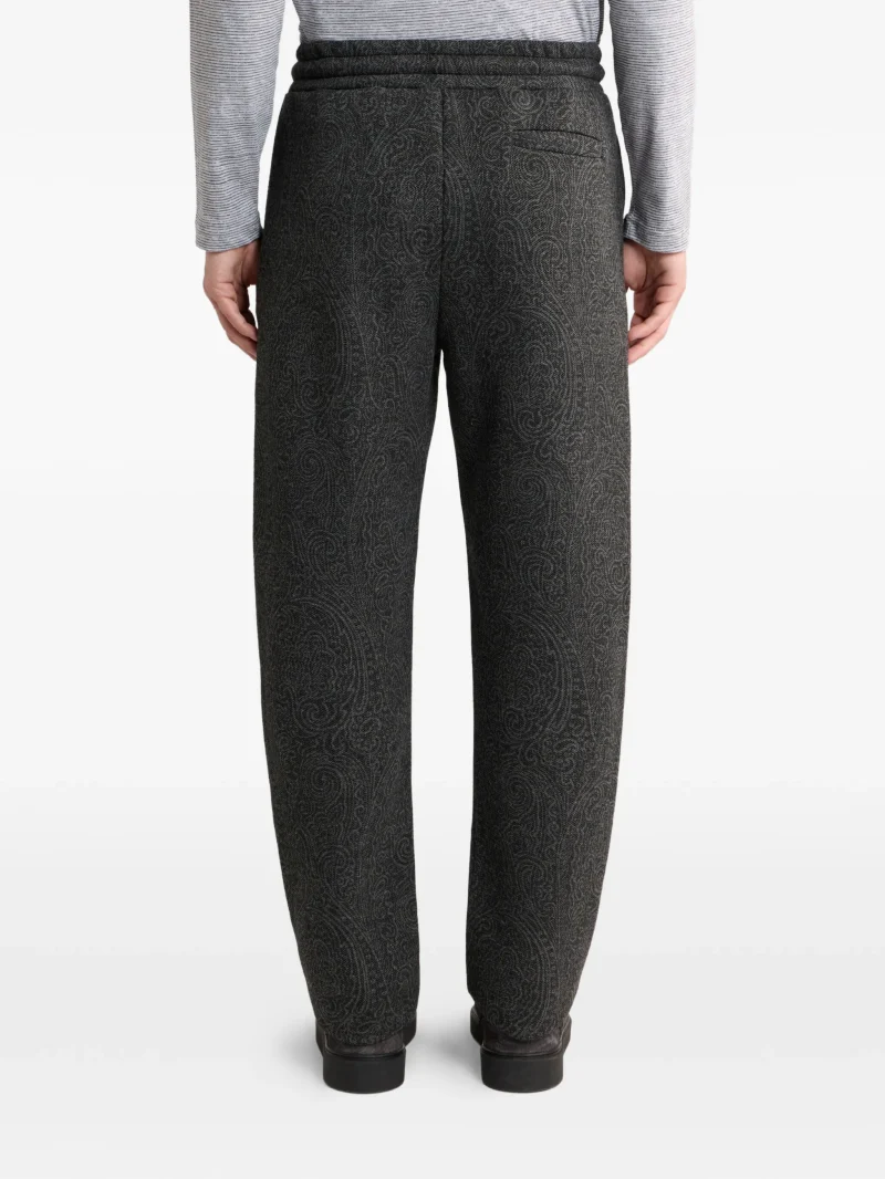 Alternative view of Pantaloni ETRO Arnica-Motif Jacquard Track gri