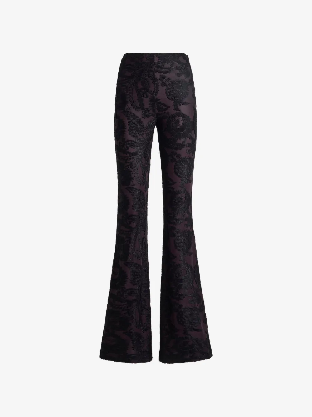 Pantaloni ETRO Flared Chenille Jacquard Paisley-Print negru