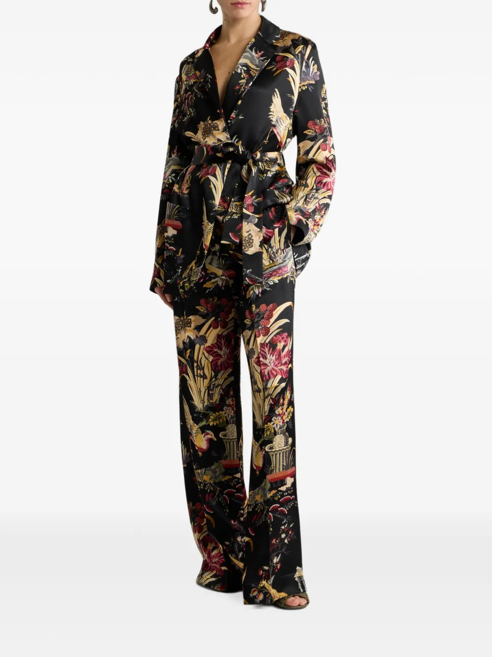 Pantaloni ETRO Floral-Print Satin multicolor - imagine 3