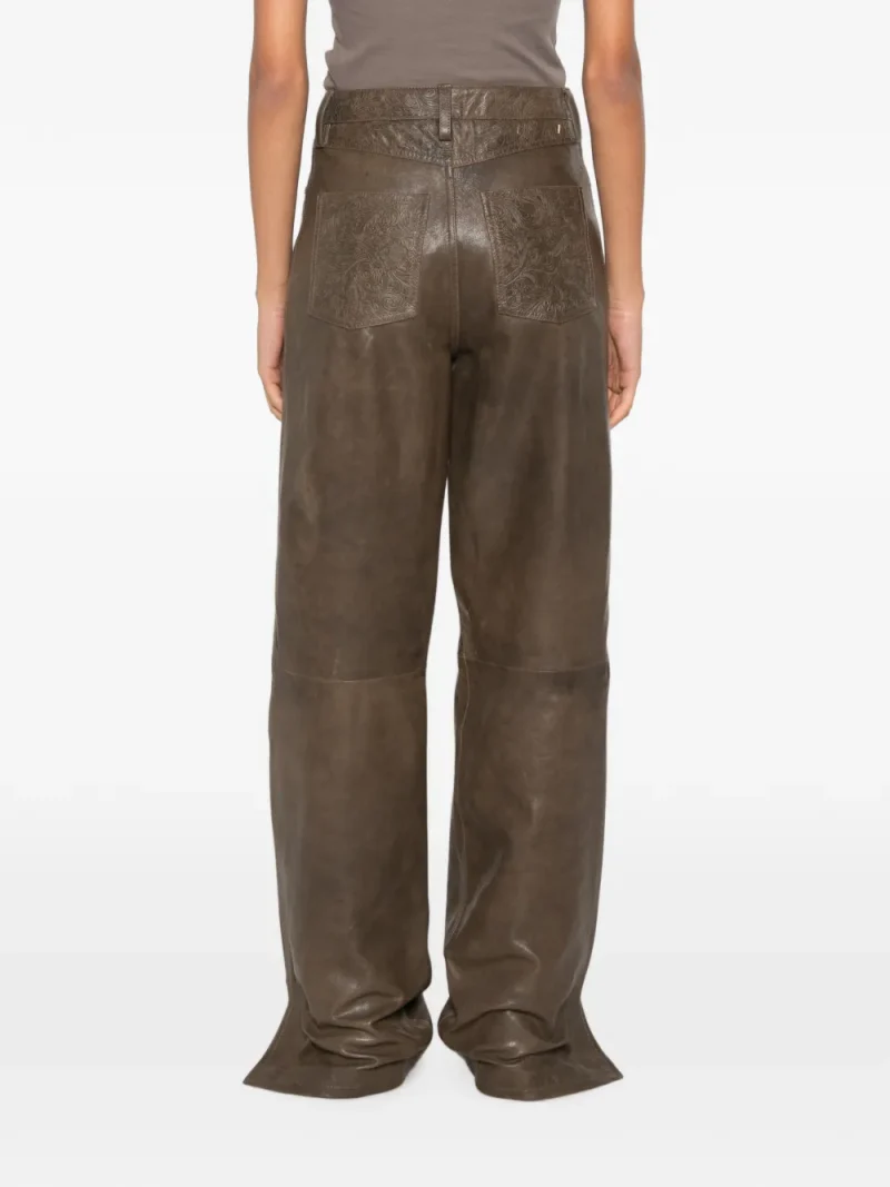 Alternative view of Pantaloni Golden Goose Embossed Leather khaki