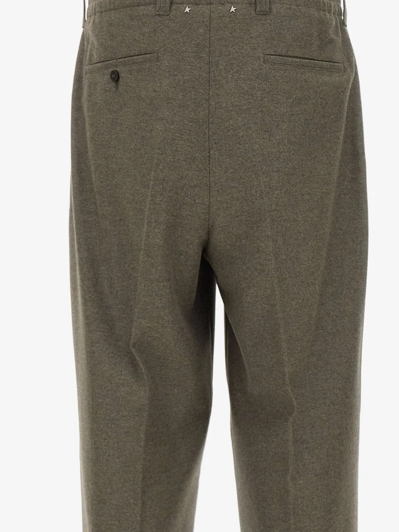 Pantaloni Golden Goose Pleated Wool bej - imagine 3