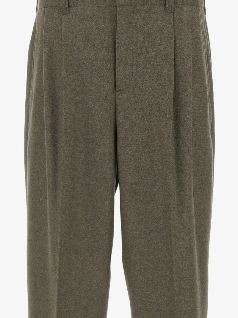 Pantaloni Golden Goose Pleated Wool bej - imagine 4