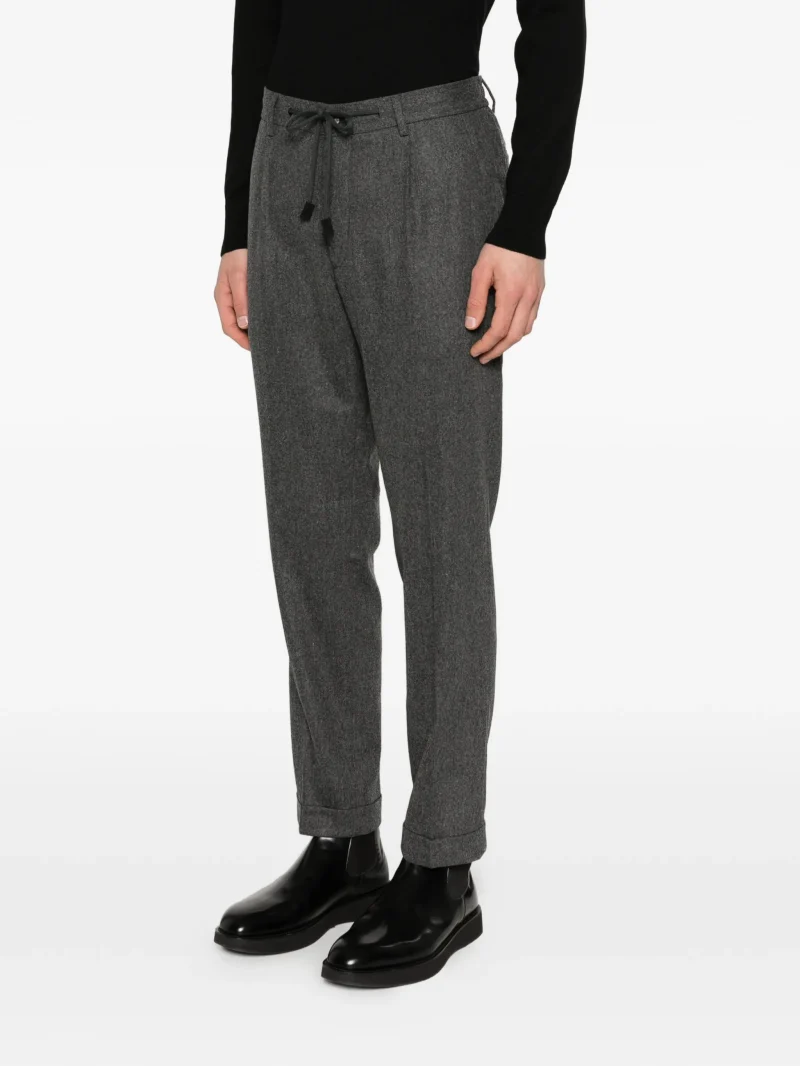 Pantaloni Gran Sasso Drawstring Cuffed gri - imagine 3
