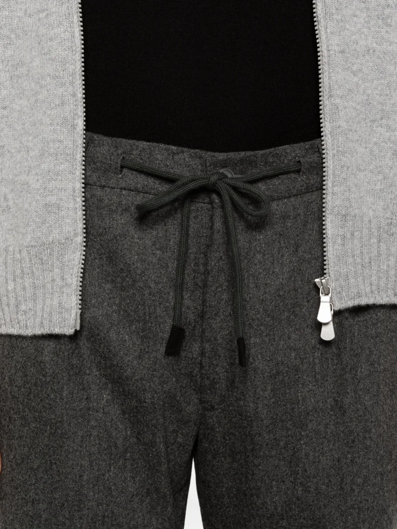 Pantaloni Gran Sasso Drawstring Cuffed gri - imagine 5