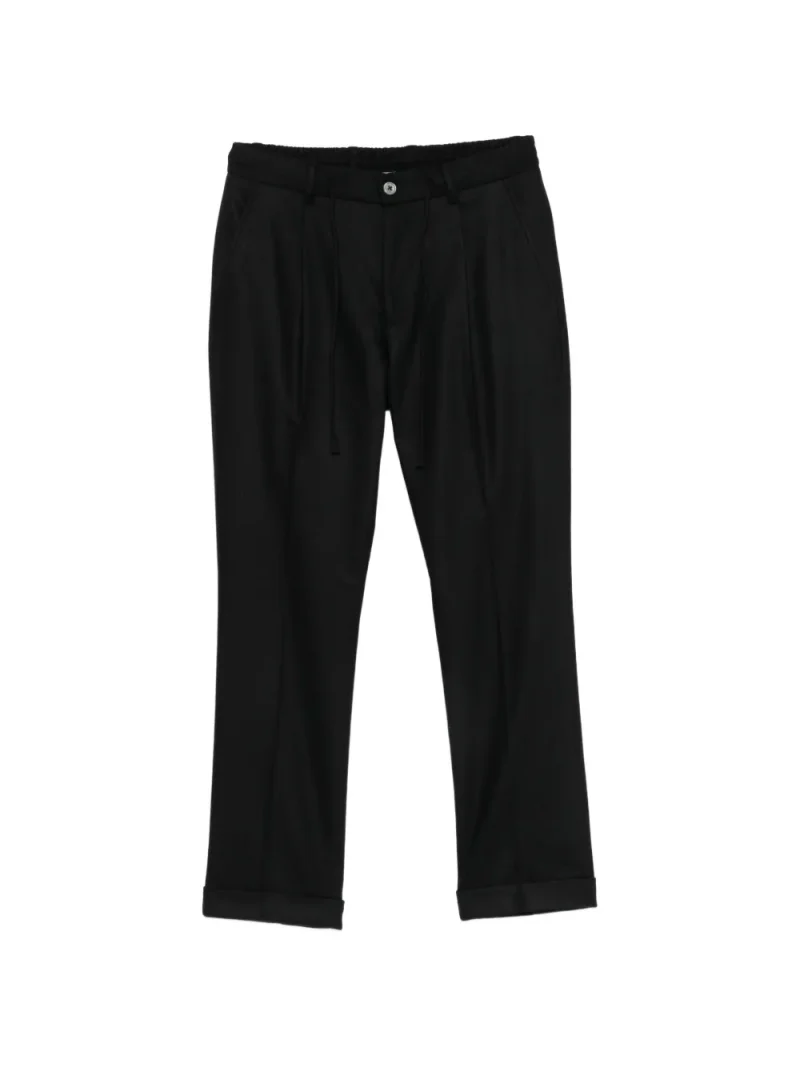 Pantaloni Gran Sasso Drawstring Cuffed negru