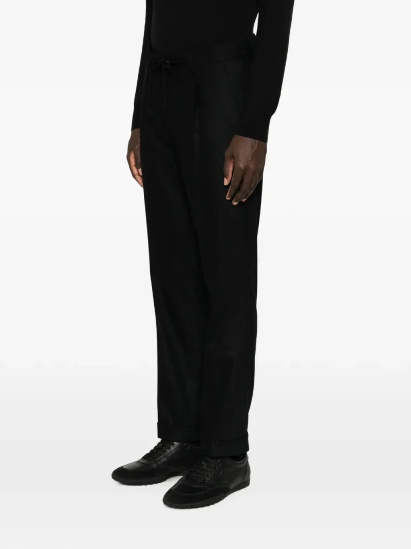 Pantaloni Gran Sasso Drawstring Cuffed negru - imagine 3