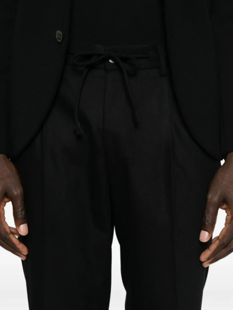 Pantaloni Gran Sasso Drawstring Cuffed negru - imagine 5