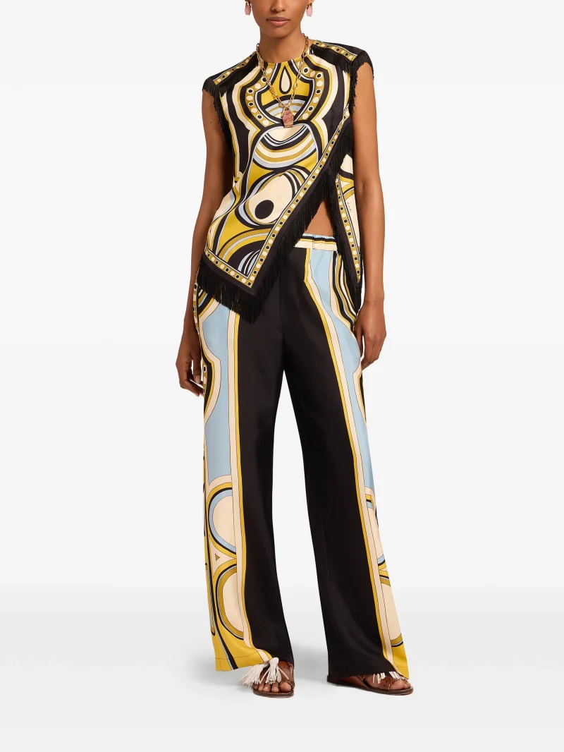 Pantaloni La DoubleJ Club Pants Placee'multicolor - imagine 4