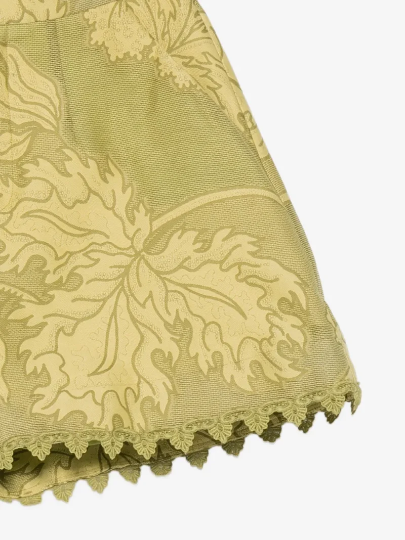 Pantaloni La DoubleJ Good Butt Jacquard Lace-Trimmed verde - imagine 6
