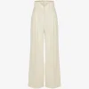 Pantaloni Rohe Corset-Style Pleated ecru