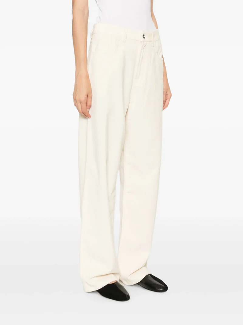 Pantaloni Rohe Corudroy ecru - imagine 3