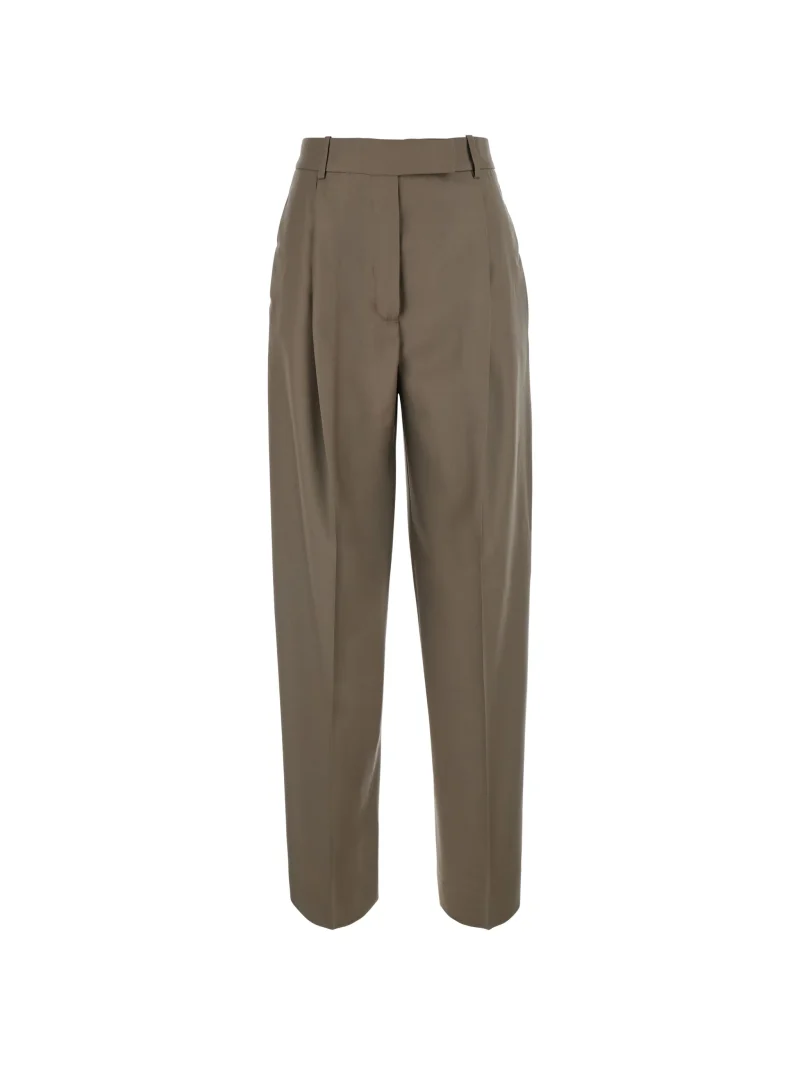 Pantaloni Rohe Daria Pleated maro