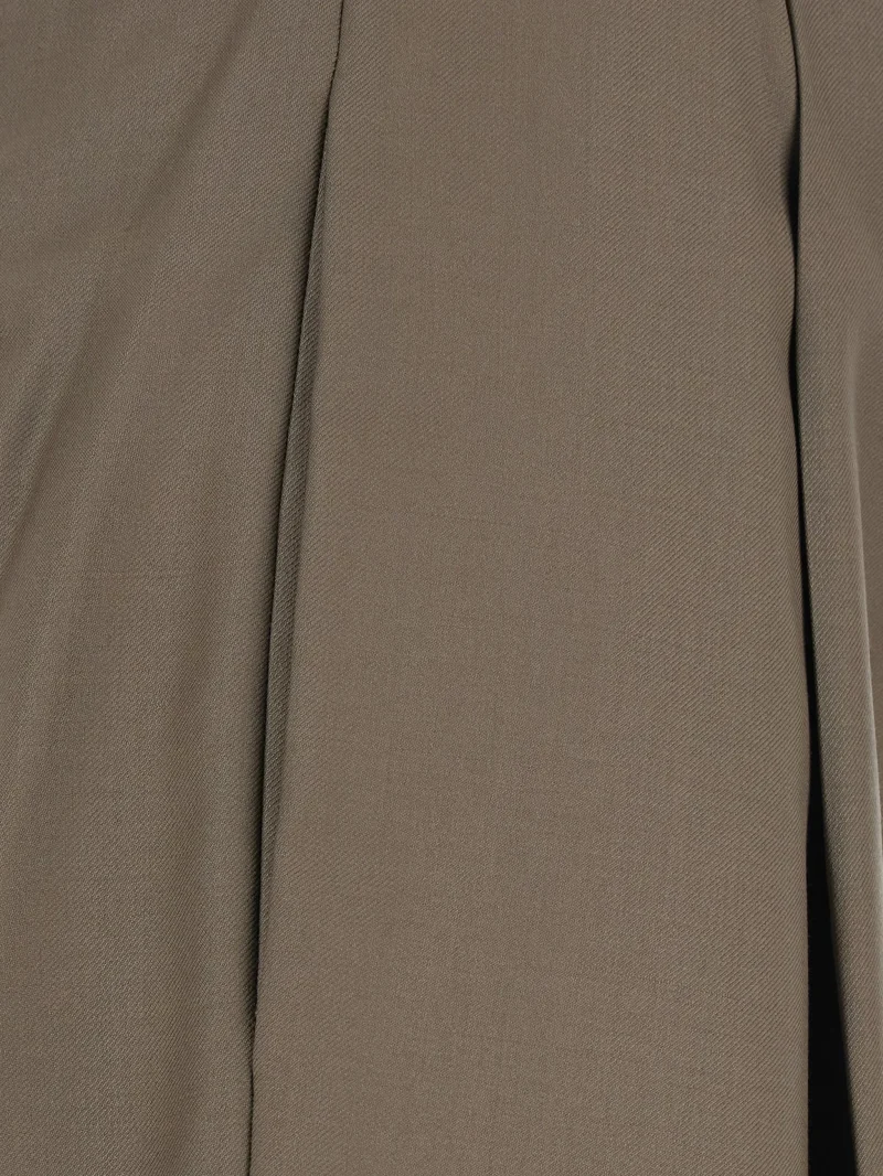 Pantaloni Rohe Daria Pleated maro - imagine 3