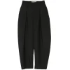 Pantaloni Rohe Pleated Wide-Leg negru