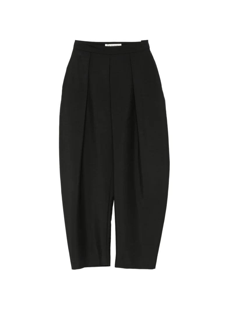 Pantaloni Rohe Pleated Wide-Leg negru