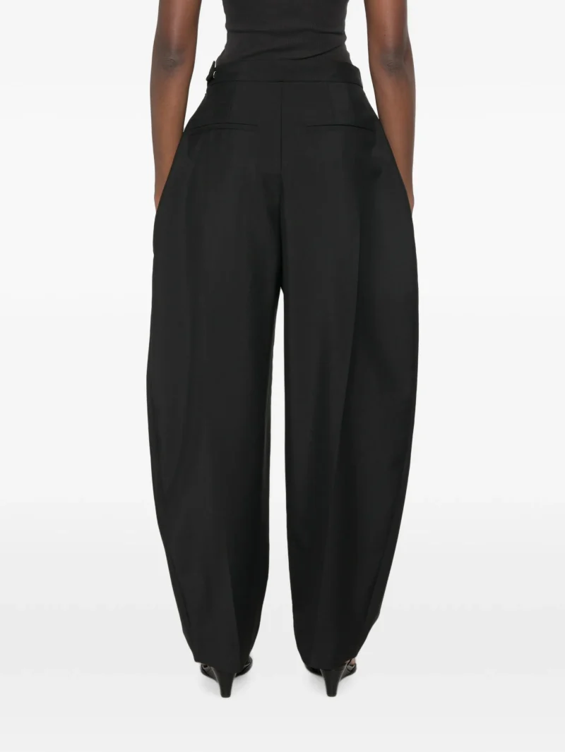 Alternative view of Pantaloni Rohe Pleated Wide-Leg negru