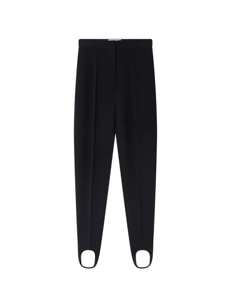 Pantaloni Stella McCartney Tapered-Fit Stirrup negru