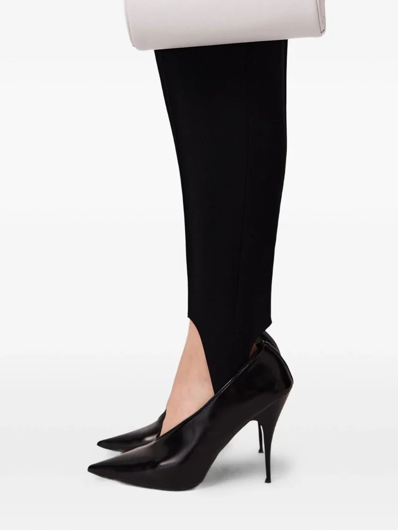 Pantaloni Stella McCartney Tapered-Fit Stirrup negru - imagine 5