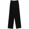 Pantaloni Tom Ford Satin-Trimmed Pleated negru