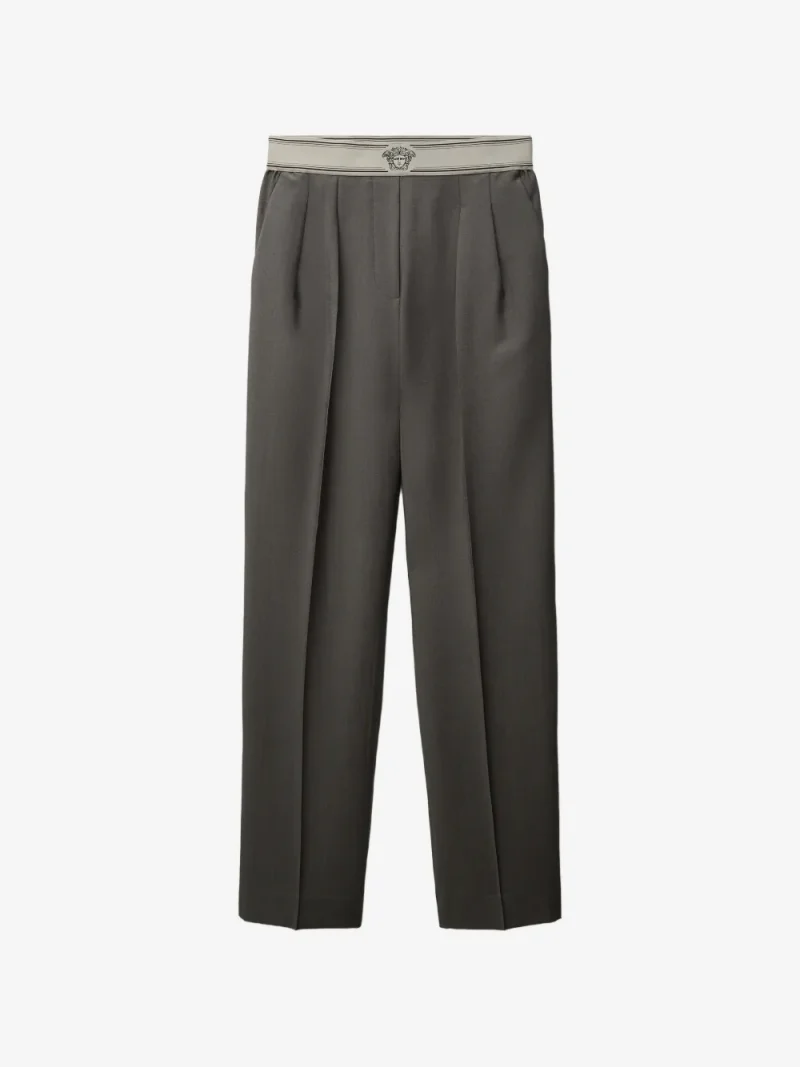 Pantaloni Versace Wool-Mohair gri