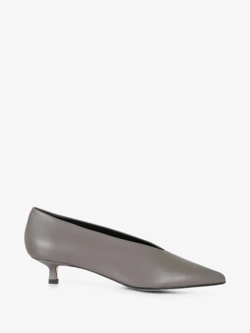 Pantofi Aeyde Clara Pointed-Yoe Leather gri