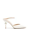 Pantofi Camilla Gabrieli Emma Pearl-Embellished ecru