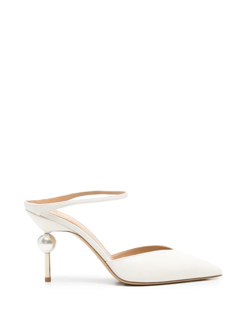 Pantofi Camilla Gabrieli Emma Pearl-Embellished ecru