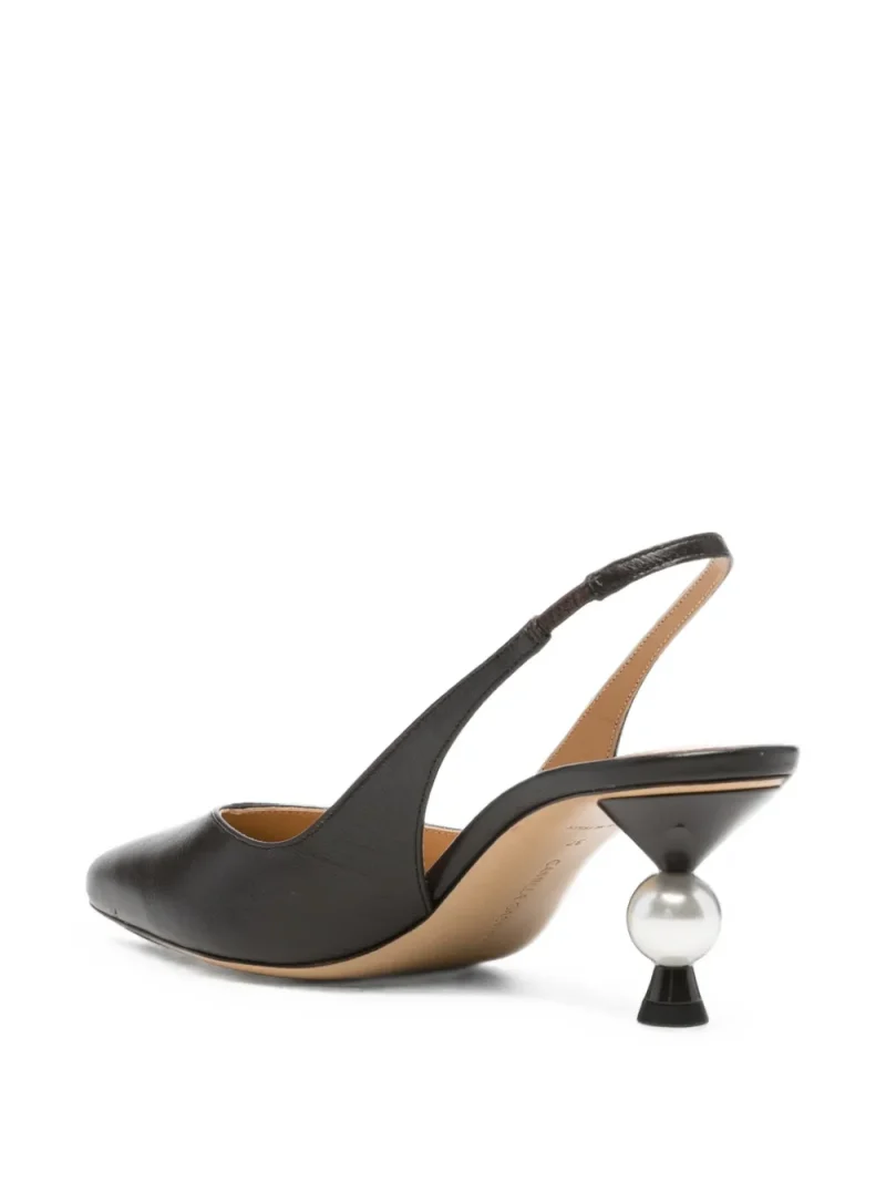 Alternative view of Pantofi Camilla Gabrieli Margaux Faux-Pearl Slingback negru
