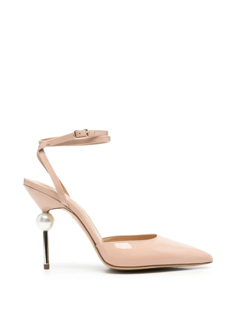 Pantofi Camilla Gabrieli Vittoria 105 Faux-Pearl Leather bej