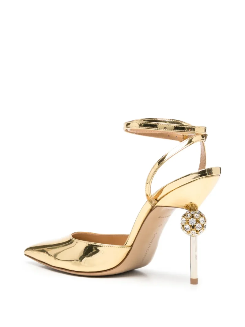 Alternative view of Pantofi Camilla Gabrieli Vittoria Crystal-Embellished auriu
