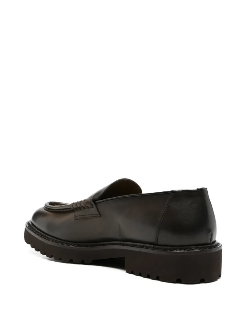 Alternative view of Pantofi Doucal's Chunky-Sole Penny Loafers maro